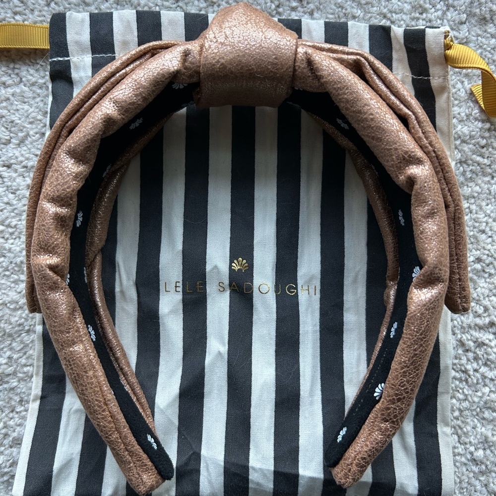 Lele Sadoughi Knotted Vegan Leather Veronica Headband